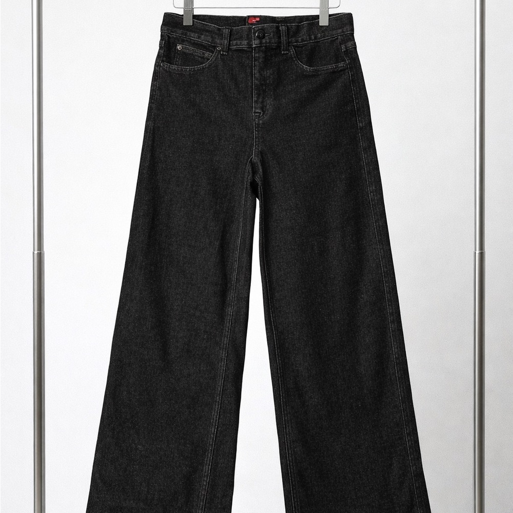 SPANX Charcoal Wide-Leg Jeans